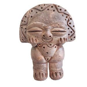 Taino Arawaken Indigenous Vintage Handmade Clay Stone Sculpture Native Art 5.5"